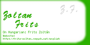 zoltan frits business card